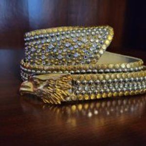 Kippy Vintage Eagle Swarovski Crystal Belt 70's/80's